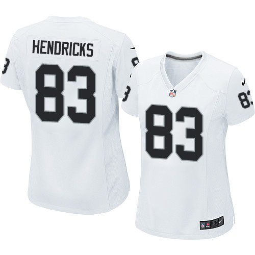 Women's Limited Ted Hendricks Nike Jersey White Road - #83 NFL Oakland Raiders